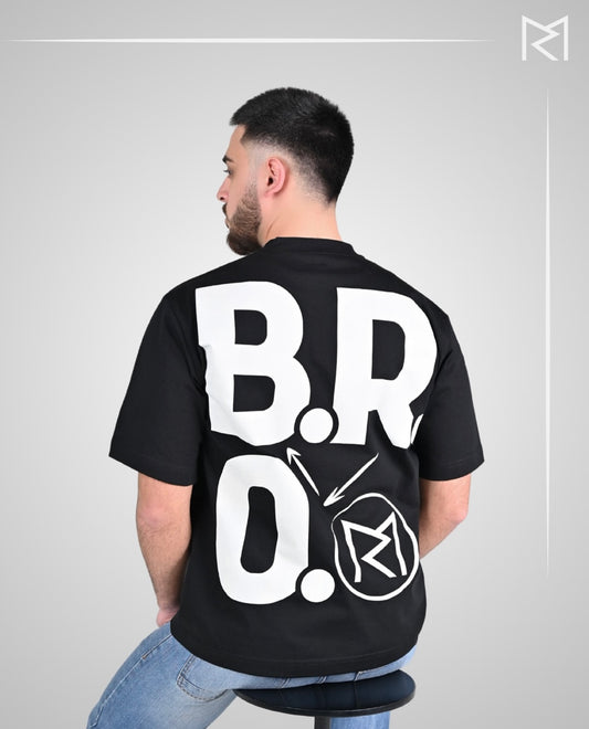 B.R.O. Collection T-Shirt Black-white lettering