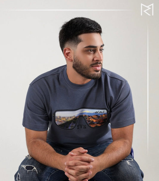 YVN | Thru Our Glasses Tee Blue Color