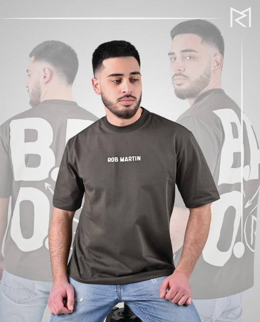 B.R.O. Collection T-Shirt Italian Leather-white lettering