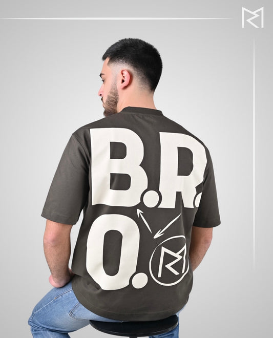 B.R.O. Collection T-Shirt Italian Leather-white lettering
