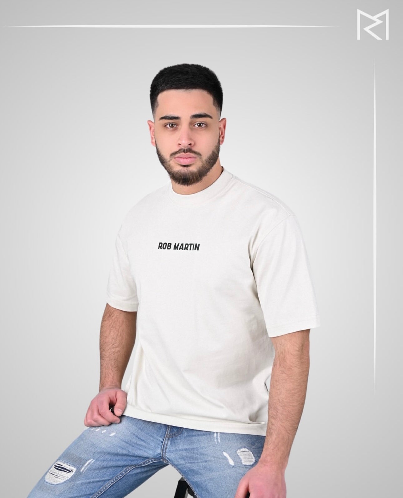 B.R.O. Collection T-Shirt White-black lettering