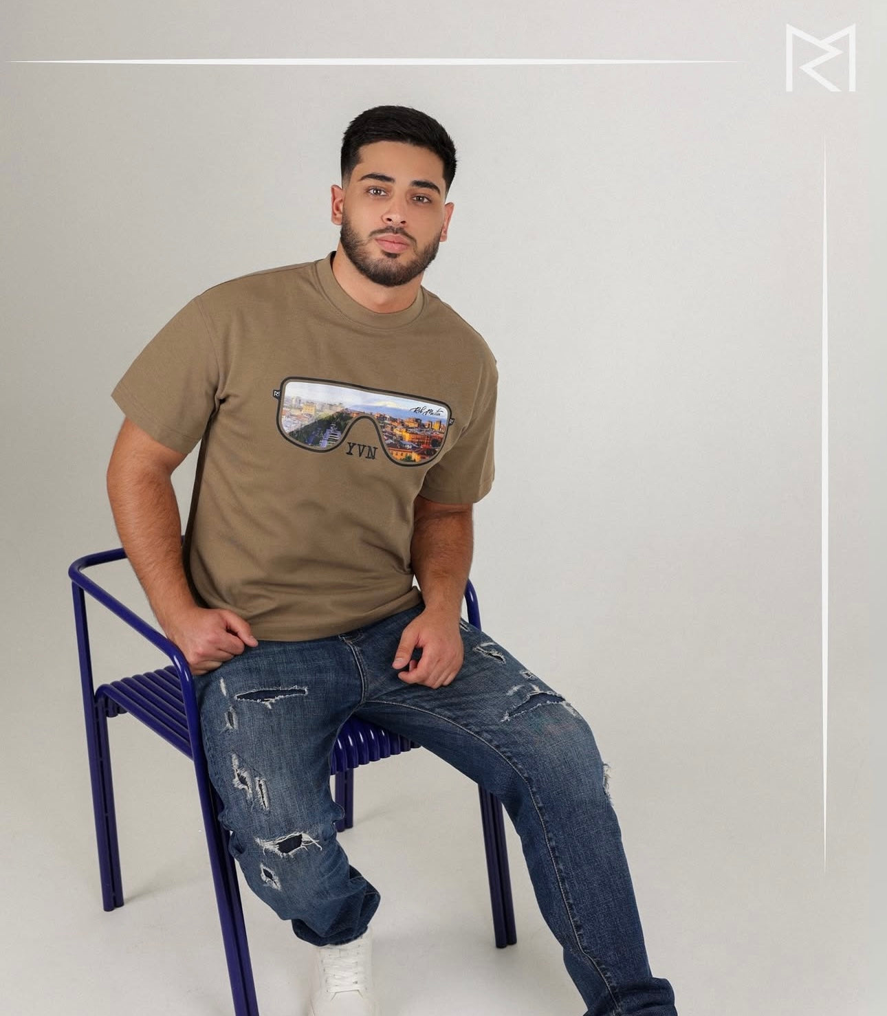 YVN | Thru Our Glasses Tee Brown Color